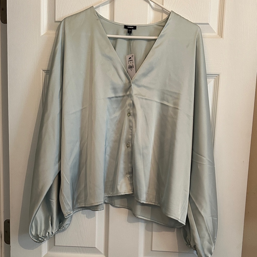 Express Light Blue Women's Blouse